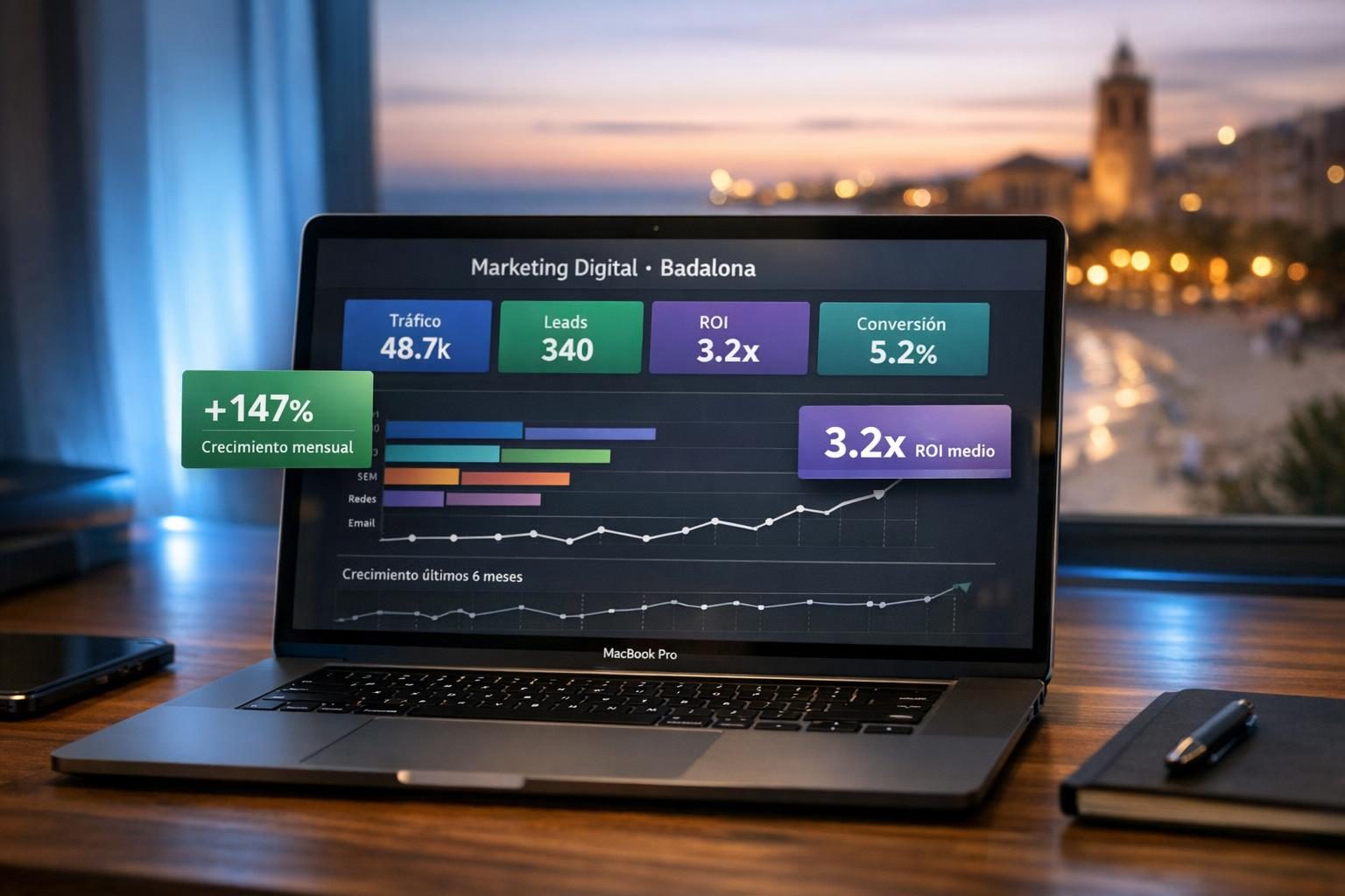 Agencia de marketing digital en Badalona — Dashboard multicanal